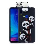 For Xiaomi Redmi Note 7 Shockproof Cartoon TPU Protective Case(Three Pandas)