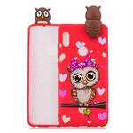 For Xiaomi Redmi Note 5 Pro Shockproof Cartoon TPU Protective Case(Red Owl)