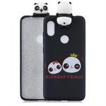 For Xiaomi Redmi Note 6 Shockproof Cartoon TPU Protective Case(Two Pandas)