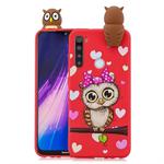For Xiaomi Redmi Note 8 Shockproof Cartoon TPU Protective Case(Red Owl)