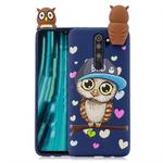 For Xiaomi Redmi Note 8 Pro Shockproof Cartoon TPU Protective Case(Blue Owl)