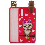 For Huawei P30 Shockproof Cartoon TPU Protective Case(Red Owl)