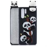 For Huawei P30 Pro Shockproof Cartoon TPU Protective Case(Three Pandas)