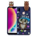 For Huawei P20 Lite Shockproof Cartoon TPU Protective Case(Blue Owl)