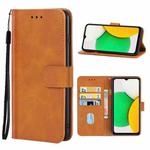 Leather Phone Case For Samsung Galaxy A03 164.27mm Version(Brown)