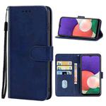 Leather Phone Case For Samsung Galaxy A22 5G SC-56B JP Version(Blue)