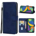Leather Phone Case For Samsung Galaxy F52 5G(Blue)