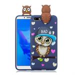 For Huawei Y5 (2018) Shockproof Cartoon TPU Protective Case(Blue Owl)