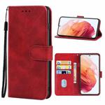 Leather Phone Case For Samsung Galaxy S22 5G(Red)