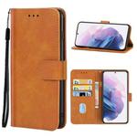 Leather Phone Case For Samsung Galaxy S22+ 5G(Brown)