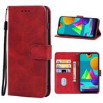 Leather Phone Case For Samsung Galaxy M01(Red)