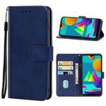 Leather Phone Case For Samsung Galaxy M01(Blue)