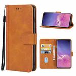 For Samsung Galaxy S10 4G Leather Phone Case(Brown)
