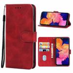 For Samsung Galaxy A10 Leather Phone Case(Red)