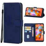 For Samsung Galaxy A11 Leather Phone Case EU Version(Blue)