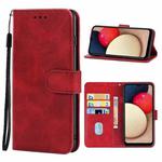 For Samsung Galaxy A12 / A12 Nacho Leather Phone Case(Red)