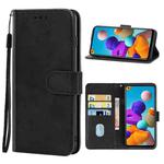 For Samsung Galaxy A21s Leather Phone Case(Black)