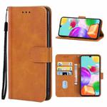For Samsung Galaxy A41 EU Version Leather Phone Case(Brown)