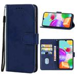 For Samsung Galaxy A41 EU Version Leather Phone Case(Blue)