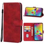 For Samsung Galaxy M20 Leather Phone Case(Red)