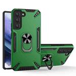 For Samsung Galaxy S22 5G PC + TPU Phone Case with Rotatable Ring Holder(Green)