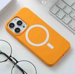 Silicone Magsafe Phone Case For iPhone 13 mini(Yellow)