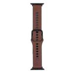 Litchi TPU Watch Band For Apple Watch Series 8&7 41mm / SE 2&6&SE&5&4 40mm / 3&2&1 38mm(Coffee Black)