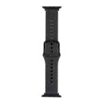 Litchi TPU Watch Band For Apple Watch Series 8&7 41mm / SE 2&6&SE&5&4 40mm / 3&2&1 38mm(Black)