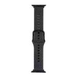 Litchi TPU Watch Band For Apple Watch Ultra 49mm / Series 8&7 45mm / SE 2&6&SE&5&4 44mm / 3&2&1 42mm(Black)