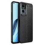 For OPPO Reno7 Pro 5G Litchi Texture Shockproof Phone TPU Case(Black)