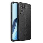 For OPPO Reno7 5G Litchi Texture Shockproof Phone TPU Case(Black)
