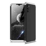For Samsung Galaxy A02s / M02s GKK Three Stage Splicing Full Coverage PC Phone Case(Black Silver)