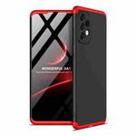 For Samsung Galaxy A52 5G / 4G GKK Three Stage Splicing Full Coverage PC Phone Case(Black Red)