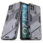 For OPPO Realme Narzo 50A Punk Armor 2 in 1 PC + TPU Shockproof Phone Case with Invisible Holder(Grey)