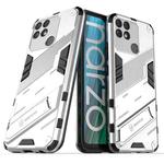 For OPPO Realme Narzo 50A Punk Armor 2 in 1 PC + TPU Shockproof Phone Case with Invisible Holder(White)