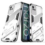 For OPPO Realme Narzo 50i Punk Armor 2 in 1 PC + TPU Shockproof Phone Case with Invisible Holder(White)