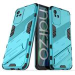 For OPPO Realme Narzo 50i Punk Armor 2 in 1 PC + TPU Shockproof Phone Case with Invisible Holder(Blue)
