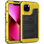 For iPhone 13 Shockproof Waterproof Dustproof Metal + Silicone Phone Case with Screen Protector(Yellow)