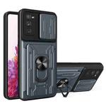 For Samsung Galaxy S20 FE Camera Cover Phone Case with Card Slot & Holder(Grey)