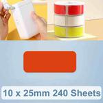 10 x 25mm 240 Sheets Thermal Printing Label Paper Stickers For NiiMbot D101 / D11(Red)