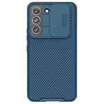 For Samsung Galaxy S22 5G NILLKIN Black Mirror Pro Series Camshield Phone Case(Blue)