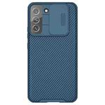 For Samsung Galaxy S22+ 5G NILLKIN Black Mirror Pro Series Camshield Phone Case(Blue)