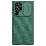 For Samsung Galaxy S22 Ultra 5G NILLKIN Black Mirror Pro Series Camshield Phone Case(Green)