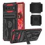 For Google Pixel 6 Armor Wristband Phone Case(Red)