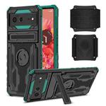 For Google Pixel 6 Armor Wristband Phone Case(Deep Green)
