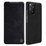 For Xiaomi Redmi Note 11 Pro Global / 11 Pro 5G Global / 11 Pro+ 5G India / 11E Pro 5G NILLKIN QIN Series Pro Crazy Horse Texture Leather Case(Black)