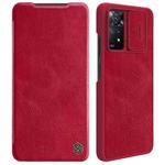 For Xiaomi Redmi Note 11 Pro Global / 11 Pro 5G Global / 11 Pro+ 5G India / 11E Pro 5G NILLKIN QIN Series Pro Crazy Horse Texture Leather Case(Red)
