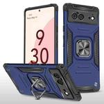 For Google Pixel 6 Magnetic Ring Holder Armor Phone Case(Blue)
