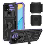 For OPPO A15 Armor Wristband Phone Case(Purple)