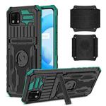 For OPPO Realme C20 Armor Wristband Phone Case(Dark Green)